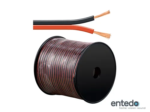 Goobay Lautsprecherkabel Boxen Kabel 2x 4mm² CCA Rot Schwarz Meterware NEU