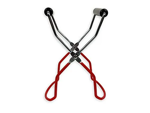 Gravidus Glasheber zum Einkochen Einmachen Einwecken Glaszange Greifzange Konserven Heber, Schwarz, Silber, Rot