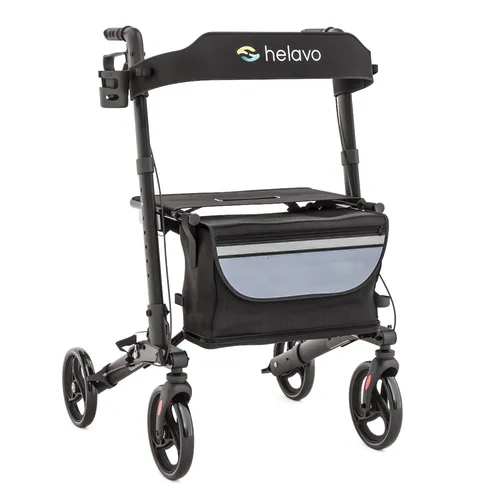 Helavo Rollator H1010 – Faltbarer Reise-Rollator mit Sitz - Der Helavo Rollator H1010 ist ein leichtgewichtiger, faltbarer Rollator mit Sitz, ideal für Senioren. Mit nur 8,3 kg und einer Tragkraft von bis zu 136 kg bietet er Stabilität und Komfort für drinnen und draußen.