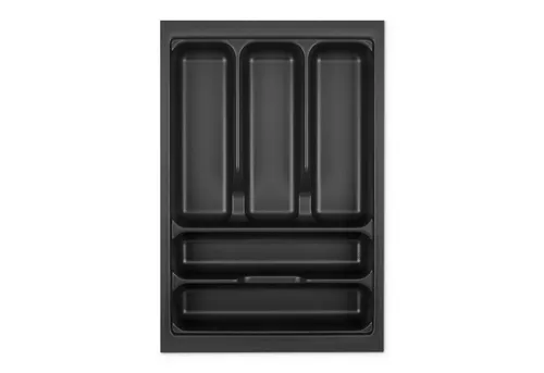SO-TECH® Besteckeinsatz ORGA-BOX VIII Besteckeinsatz Lavagrau perlstruktur, 311 x 480 mm im 40er Schrank