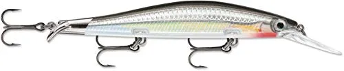 Rapala Unisex-Adult Ripstop Deep Angelköder-Angelzubehör mit Zweiteiliger Tauchschaufel-Süßwasser Spinnköder-Lauftiefe 2,4-2,9m-Fischköder 12cm, 15g-Hergestellt in Estland-Silver, Standard