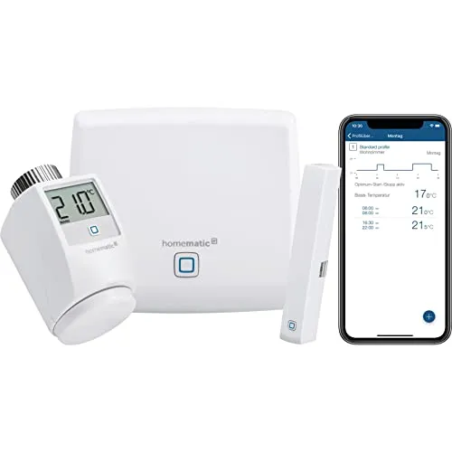 Homematic IP Starter Set Raumklima - Heizkörperthermostate für individuelles Raumklima, energiesparend und bequem per Smartphone steuerbar. Ideal für Smart Homes und einfache Installation.