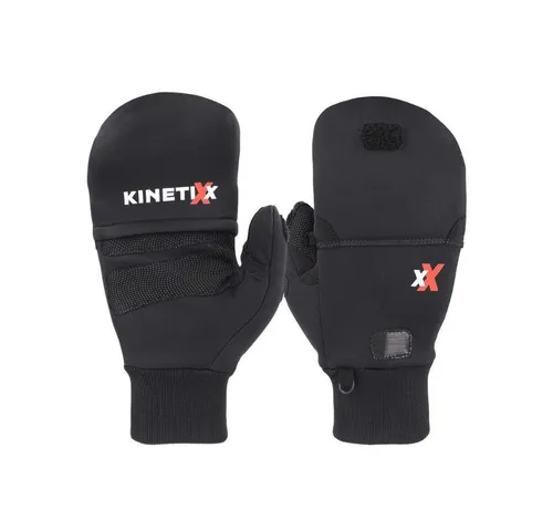 Kinetixx Fäustlinge 2 in 1 – Kapuzenhandschuh Bonnet, KinetiXx (Fäustling und Halbfinger-Handschuh) Anatomische Passform, Atmungsaktiv, Kälteschutz, Winddicht, Hoher