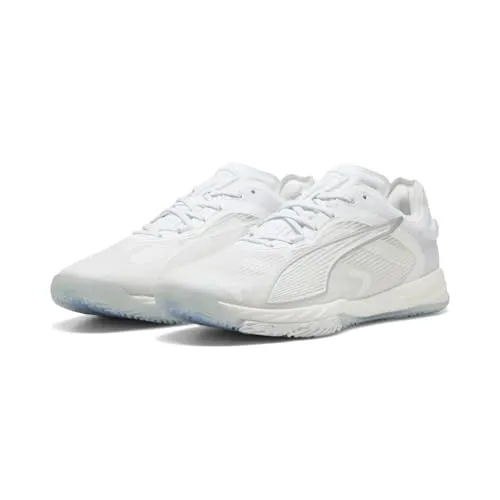 Puma Accelerate NITRO SQD 4 Herren Hallenschuhe, Größe 46 - Leichte Hallenschuhe für maximale Kontrolle und Präzision. Die reaktionsfreudige Dämpfung unterstützt schnelle Bewegungen und bietet Stabilität für alle Sportarten.