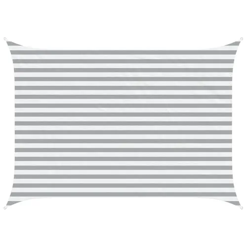 Sonnensegel Hellgrau und Weiß 3,5 x 2,5 m von vidaXL