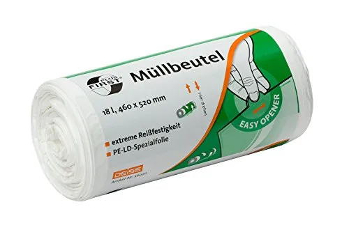 Müllbeutel DEISS FIRST PLUS weiß 18 L, 50 Stück