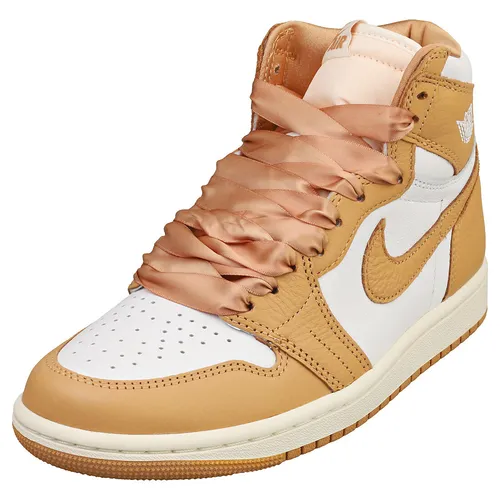 Nike Air Jordan 1 Retro Hi Oh Damen Sneaker - White Gold, 40.5 EU - Moderne Sneaker für Damen mit 2.6 cm Absatzhöhe, ideal für Freizeit und Walking. Hochwertiges Leder und stylisches Design in White Gold.
