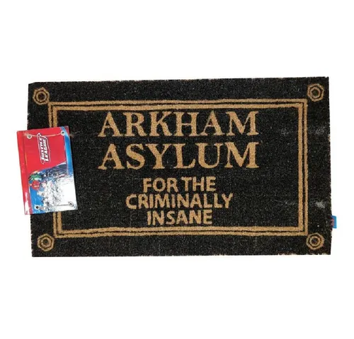 SD Toys Fußmatte DC Comics Arkham Asylum - Bringen Sie heldenhafte Atmosphäre in Ihr Zuhause! Diese stilvolle Fußmatte von SDTOYS überzeugt durch ihren robusten Aufbau und hervorragende Schmutzfang-Eigenschaften. Ideal für Comic-Fans und als Blickfang im Eingangsbereich.