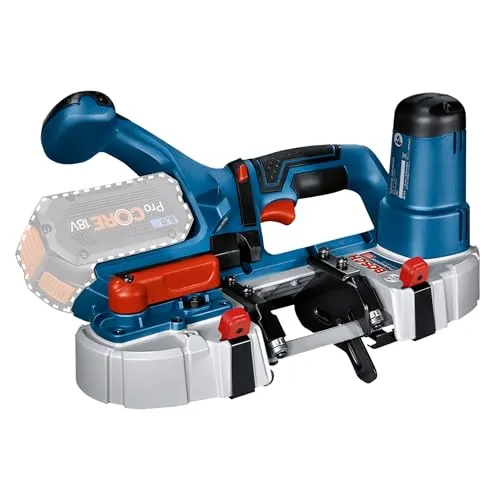 Bosch Professional 18V System Akku Bandsäge GCB 18V-63 - ergonomisch und kompakt, inklusive 1 Bandsägeblatt für werkzeuglosen Blattwechsel