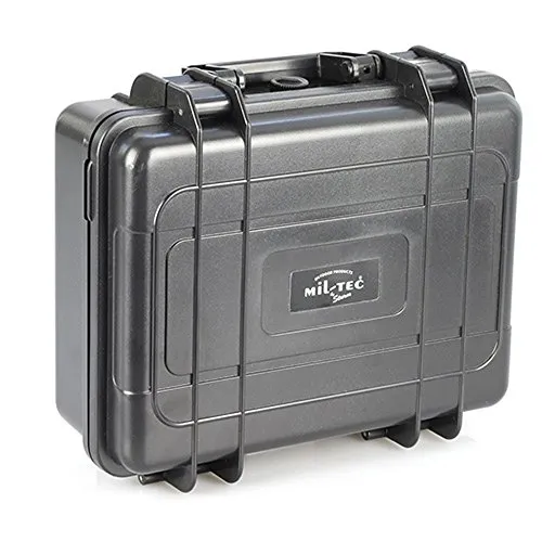 Mil-Tec Transportbox 15960120 - Robuste Schwarz Einheitsgröße - Kofferwaage mit stabilen Riegeln, wasserdicht und ideal für den sicheren Transport oder die Aufbewahrung wichtiger Gegenstände.