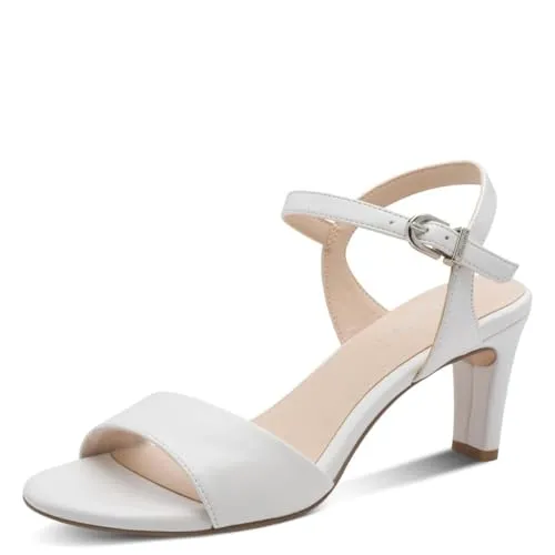 Tamaris Sandalette Plateausandale weiß 38 EU - Wanderschuhe in Größe 38 EU, elegante Plateausandale mit 7 cm Absatzhöhe, perfekt für stilvolle Sommerlooks und komfortables Tragen.
