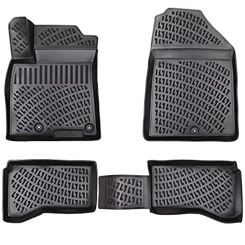 Design 3D Gummimatten Set für Hyundai IONIQ ab 2016 - Maßgeschneiderte Fußmatten für HYUNDAI IONIQ ab 2016 mit extra hohem 5cm Rand für optimalen Rundumschutz. Pflegeleicht, strapazierfähig und geruchsneutral - ideal für den Innenraum!