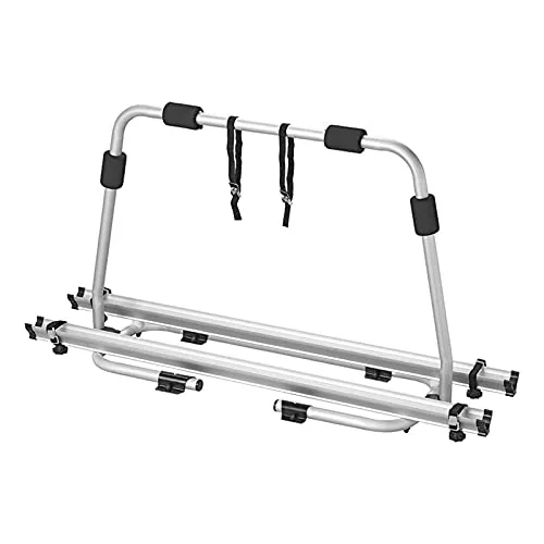 APT Deichsel Fahrradträger für Wohnwagen - 2 Fahrräder, max. 40 kg - Fahrradträger für Wohnwagen mit sicherem Halt dank Befestigungsgurten, ideal für zwei Fahrräder und maximale Nutzlast von 40 kg. Leicht und robust aus Aluminium.