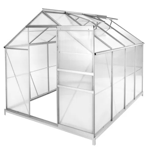tectake® Gewächshaus mit Fundament, 7,7 m³