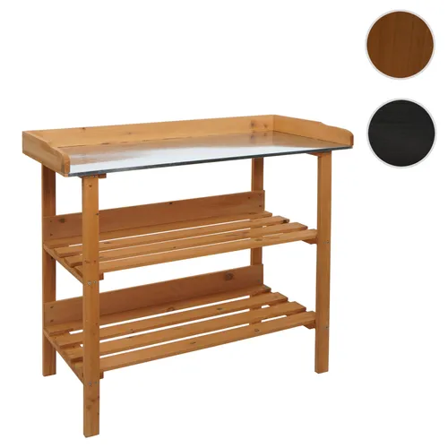 Pflanztisch HWC-O14, Gärtnertisch aus Tanne für den Garten - Robuster Pflanztisch aus hochwertiger Tanne, ideal für den Outdoor-Gebrauch. Perfekt für Gartenliebhaber, um Pflanzen bequem zu pflegen und zu arrangieren.