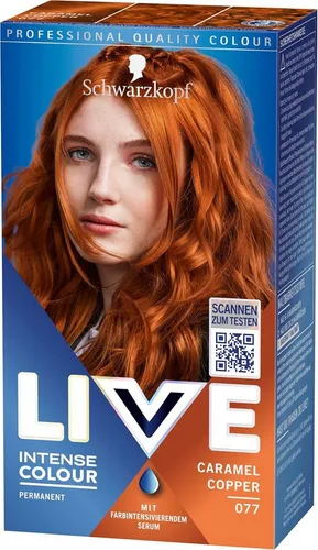 Schwarzkopf Haarfarbe Live Intense Colour 077 Caramel Copper