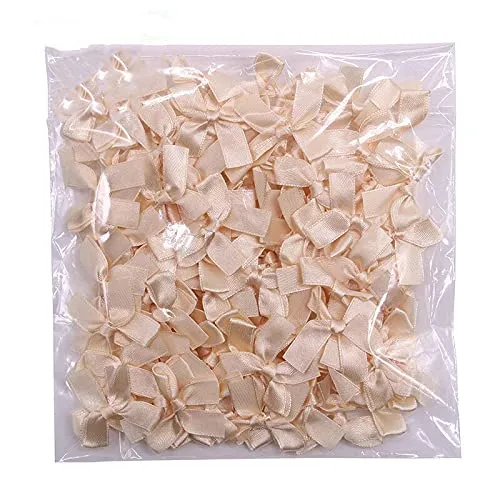 Satin Schleifen,100 pcs Satinband Mini Schleifen zum Basteln Klein Schleifer für Hochzeit Geburtstagsfeier Dekoration Geschenkverpackung Bastelbedarf