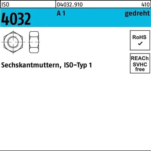 100er PACK(Stk) BUFAB 004032920009025000 Sechskantmutter ISO 4032 M 2,5 A 1