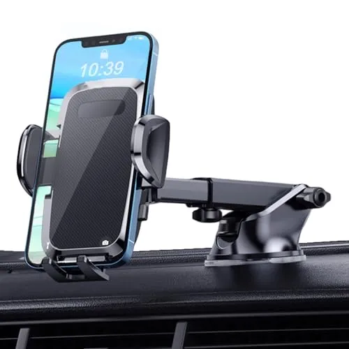 MOSOTECH Handyhalterung Auto, 360° Drehung Armaturenbrett/Windschutzscheiben KFZ Handy Halterung, Universal Handyhalter Auto mit Starker Saugnapf für Alle Smartphone 3.8