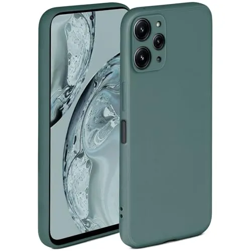 ONEFLOW Soft Case für Redmi 12 Hülle aus Silikon mit Kameraschutz, Silikonhülle mit erhöhtem Schutz fürs Display, Backcover Schutzhülle, weiche Handyhülle, Petrol