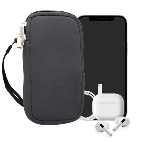 Handytasche Neopren Sleeve Smartphone M in grau von kwmobile