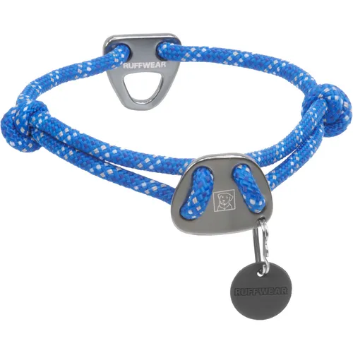 Ruffwear Knot-a-Collar Hundehalsband 51-66 cm blau - Strapazierfähiges Hundehalsband mit reflektierendem Besatz für bessere Sichtbarkeit; ideal für den Alltag und Abenteuer mit Ihrem Hund.