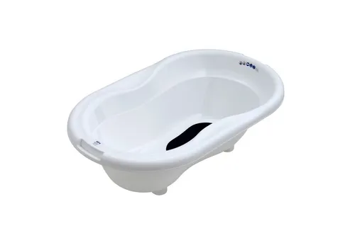 Rotho Babydesign TOP Badewanne - recycelt - Badewanne aus recyceltem Kunststoff, ergonomisch gestaltet für sicheren Halt mit Anti-Rutsch-Matte und praktischem Tragegriff. Ideal für Babys bis zum selbstständigen Sitzen.