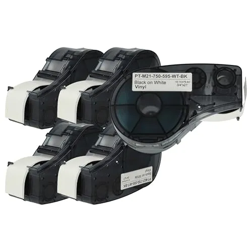 vhbw 5x Schriftband-Kassette kompatibel mit Brady M210-LAB