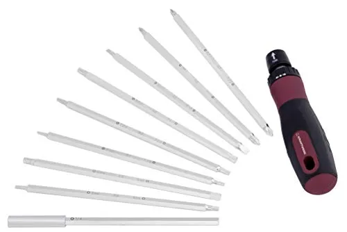 PROFI Ratschenschraubendreher Set 10-tlg. mit Tasche - Schraubendreher-Set mit Ratsche, ideal für präzises Arbeiten und vielseitige Anwendungen im Haushalt oder Werkstatt.