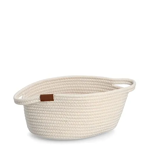 Zeller 14436 Aufbewahrungskorb, Baumwolle/Polyester, Natur, ca. 29 x 21 x 14,5 cm