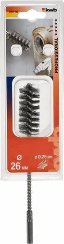 KWB Spiral-Rohrbürsten, Stahldraht, gewellt, Ø 26 mm