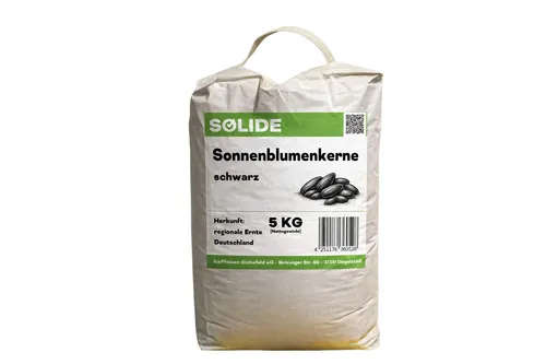 Sonnenblumenkerne schwarz 5kg mit Tragegriff, aus aktueller regionaler deutscher