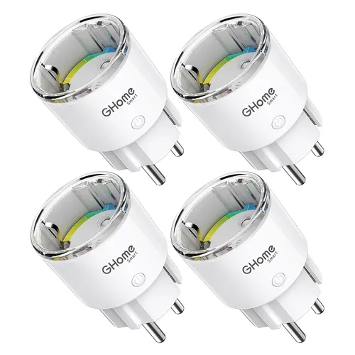 GHome Smart WLAN Steckdose 4er Set mit Strommessung