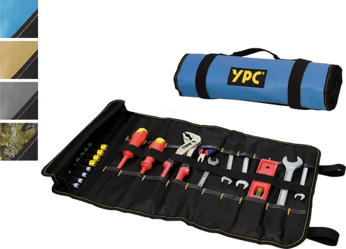 YPC BG00011BKBU - ''VarioRoll XL'' Werkzeug Rolltasche, Blau-Schwarz, 56x34cm