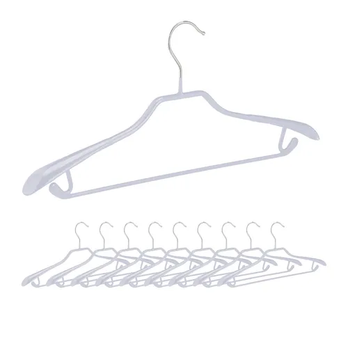 Rutschfester Anzugbügel Set für Hemden und Jacken - Kleiderbügel-Set aus robustem Eisen und Kunststoff, rutschfest, ideal für Anzüge und Kostüme, sorgt für knitterfreie Kleidung und Ordnung im Schrank.