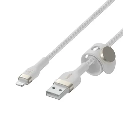 Belkin BoostCharge Pro Flex - 2 m geflochtenes USB-A Lightning-Kabel, MFi-zertifiziert, flexibel und besonders strapazierfähig für iPhone 14 und mehr