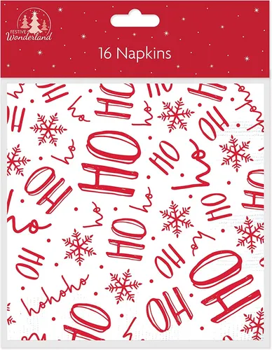 Weihnachten Servietten Ho Schneeflocke Design Packung 16 Papier Tisch Servietten