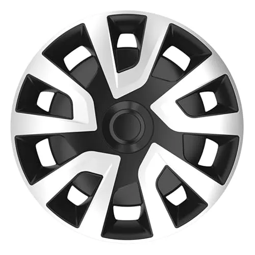 Radkappen Radzierblenden kompatibel mit FIAT Ducato Revo-Van 15 Zoll Silber,Schwarz 4 Stück
