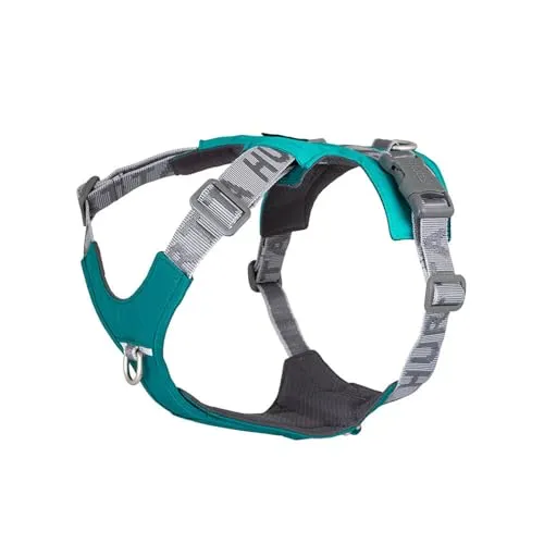 Hurtta Rover Hundegeschirr (Peacock, Turquoise, 45-60 cm) - Robustes Hundegeschirr mit verstellbaren Riemen für perfekten Sitz und Komfort. Reflektierende Details sorgen für Sichtbarkeit bei Dunkelheit. Ideal für aktive Hunde und Abenteuer.