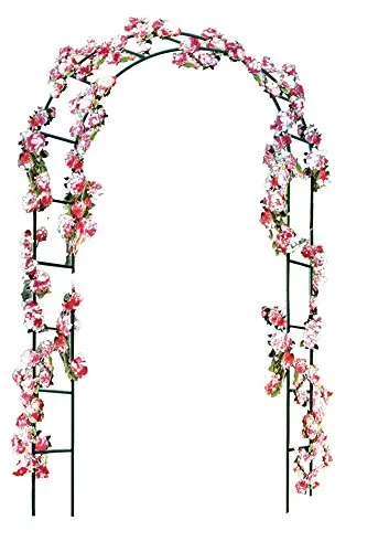 rg-vertrieb 2X Rosenbogen Torbogen Garten Rankhilfe Pergola Spalier Rankgitter 240cm Metall Set