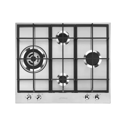 Smeg PX364L Gaskochfeld, Schwarz, Edelstahl, 60 cm, 4 Zonen von Smeg