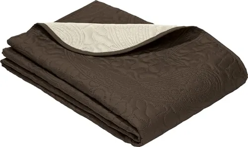 Erwin Müller Sessel- und Sofaschoner Dunkelbraun 100x200 cm - Sesselüberwürfe aus 100% Polyester, pflegeleicht und ideal zum Schutz Ihrer Möbel vor Abnutzung und Flecken.