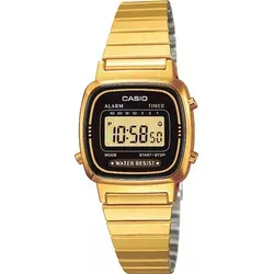 Casio Damen Armbanduhr Digital Quarz Edelstahl LA670WEGA-1EF - Armbanduhren für Damen mit Tagesalarm, Stoppfunktion und schickem Edelstahlarmband – ideal für jeden Anlass.