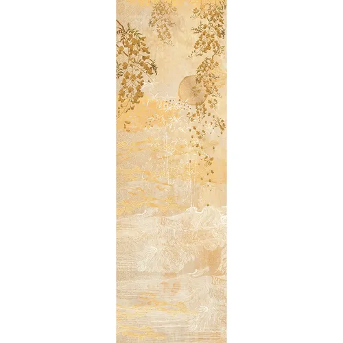 Tischläufer Soleil d´or Doré 50x155 cm Baumwolle-Leinen-Mix in gold von Garnier-Thiebaut