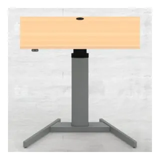 STIER Elektrisch höhenverstellbarer Steh-Tisch 501-19 100x80cm - Schreibtisch mit stufenloser Höhenverstellung von 68-120 cm, ideal für mobile Anwendungen und kleine Räume, robust und pflegeleicht mit FSC-zertifizierter Holzplatte.