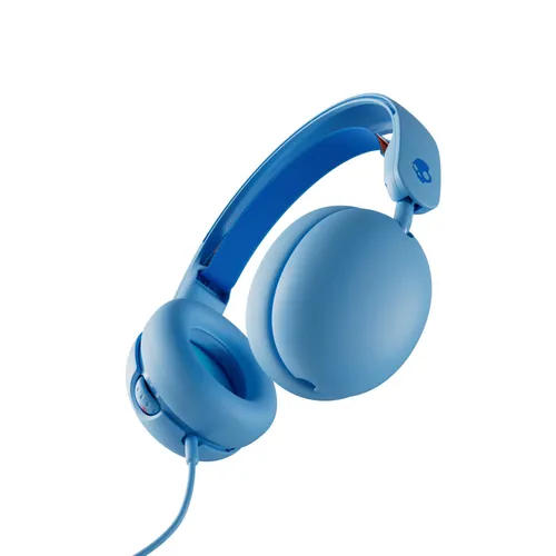 Skullcandy Grom - On-Ear Kopfhörer mit Mikrofon - Kabelgebundene On-Ear Kopfhörer mit 3,5 mm Stecker in Surf Blue, ideal für Musikliebhaber und Alltagseinsatz.