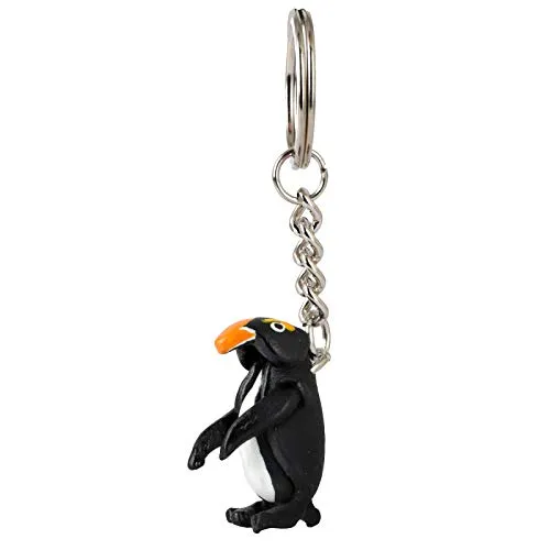 MONKIMAU Kinder Schlüsselanhänger Pinguin Figur aus Leder