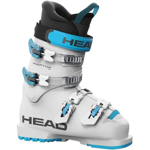 HEAD Raptor 60 Skischuh - Weiß/Blau, 25/25.5 - Skischuhe für junge Talente, rennorientierte Performance mit optimaler Vorneigung für maximale Kontrolle und Stabilität auf der Piste.