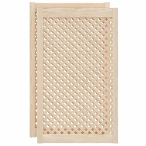 vidaXL Schranktüren 2 Stk. mit Gitter-Design - Einbaumöbel mit stilvollem Gitter-Design für optimale Luftzirkulation und rustikalen Charme, ideal zum Ersetzen von Türen in verschiedenen Möbelstücken.