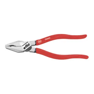 Wiha Kombizange Classic mit DynamicJoint und OptiGrip mit extra langer Schneide in Blister 160 mm